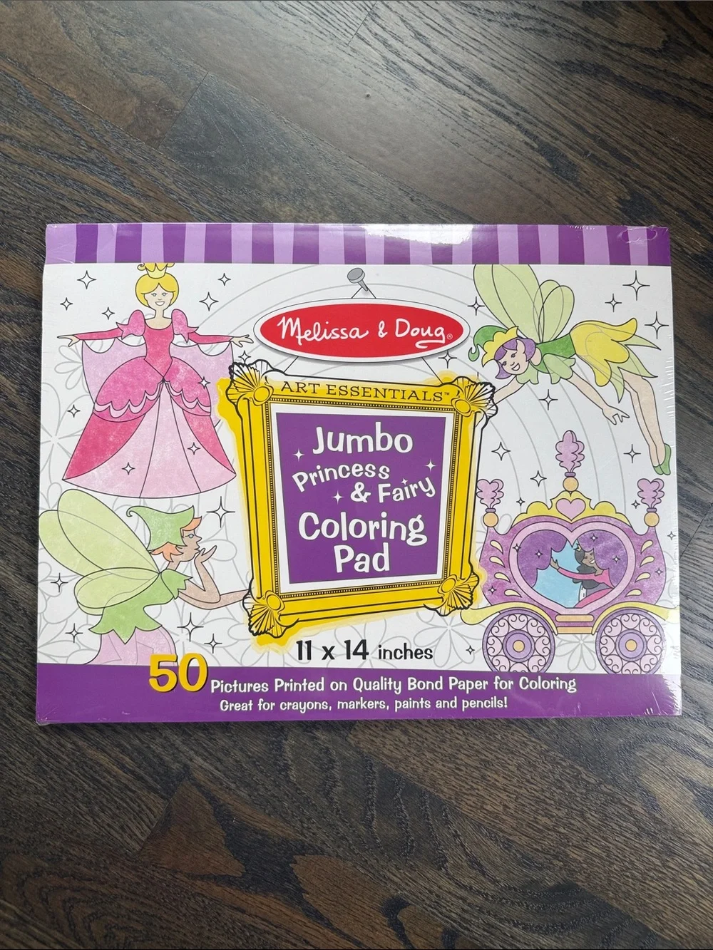 Melissa & Doug Art Bundle: Jumbo Coloring Pad & Scented Colored Pencils +Sticker